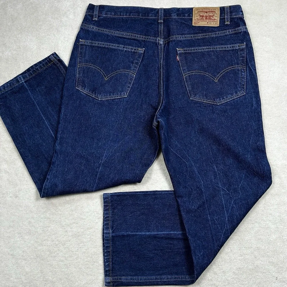 Vintage 90s Levi's 517 Bootcut Denim Jeans 40x30 Made In USA Dark Indigo
